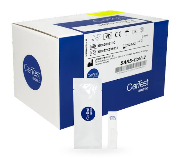 Certest Sars Cov-2 Ag  1 Pza Cad:31/08  1 Pza Cad:31/10  