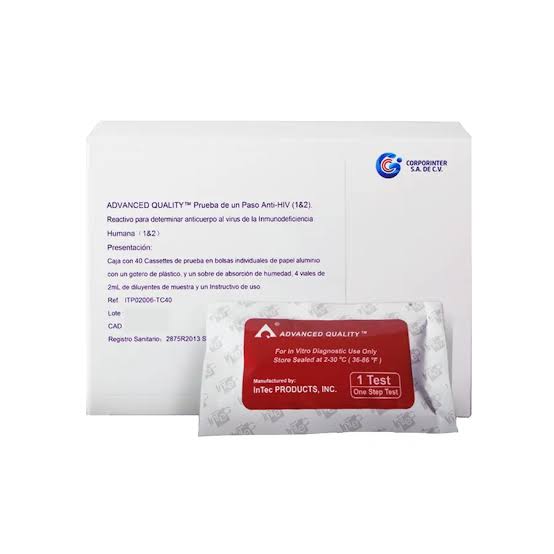VIH 1 y 2 C/40 pruebas INTEC