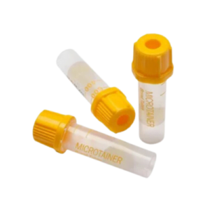 TUBO MICROTAINER CAPILAR TAPON ORO C/GEL SEPARADOR