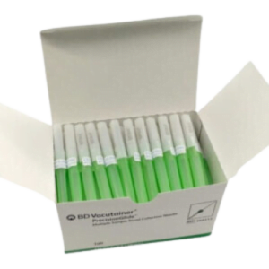 Aguja Vacutainer 21g X 38 Mm Bd Verde Caja Con 100 Pzas