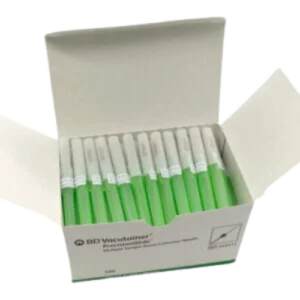 Aguja Vacutainer 21g X 38 Mm Bd Verde Caja Con 100 Pzas