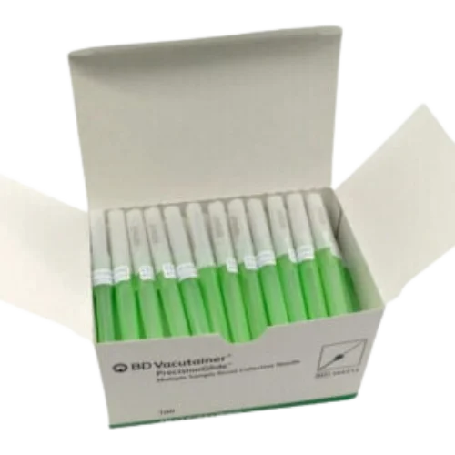 Aguja Vacutainer 21g X 38 Mm Bd Verde Caja Con 100 Pzas
