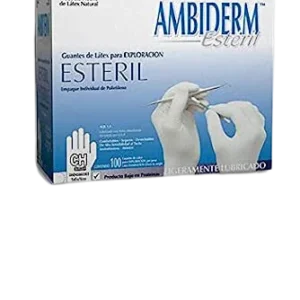 AMBIDERM Guante ESTÉRIL Caja C/100 PZAS (Chico)